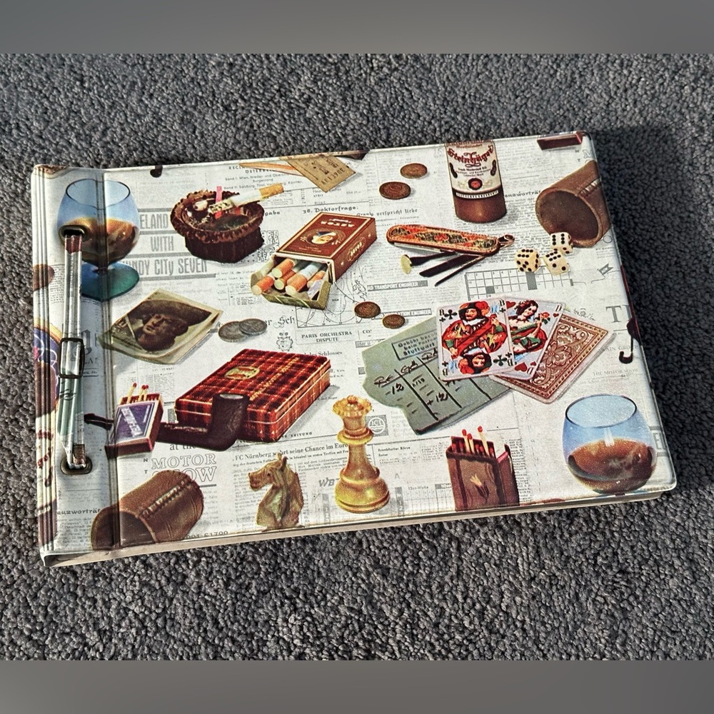 Vintage Junk Journal Scrapbook Album 50s 60s 70s Old Money Estate MCM Masculine